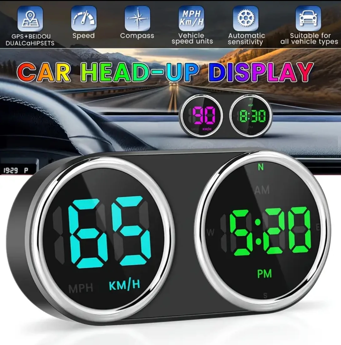 Car Hud Head Up Display Gps - Car Motorcycle Electronic Clocks GPS HUD