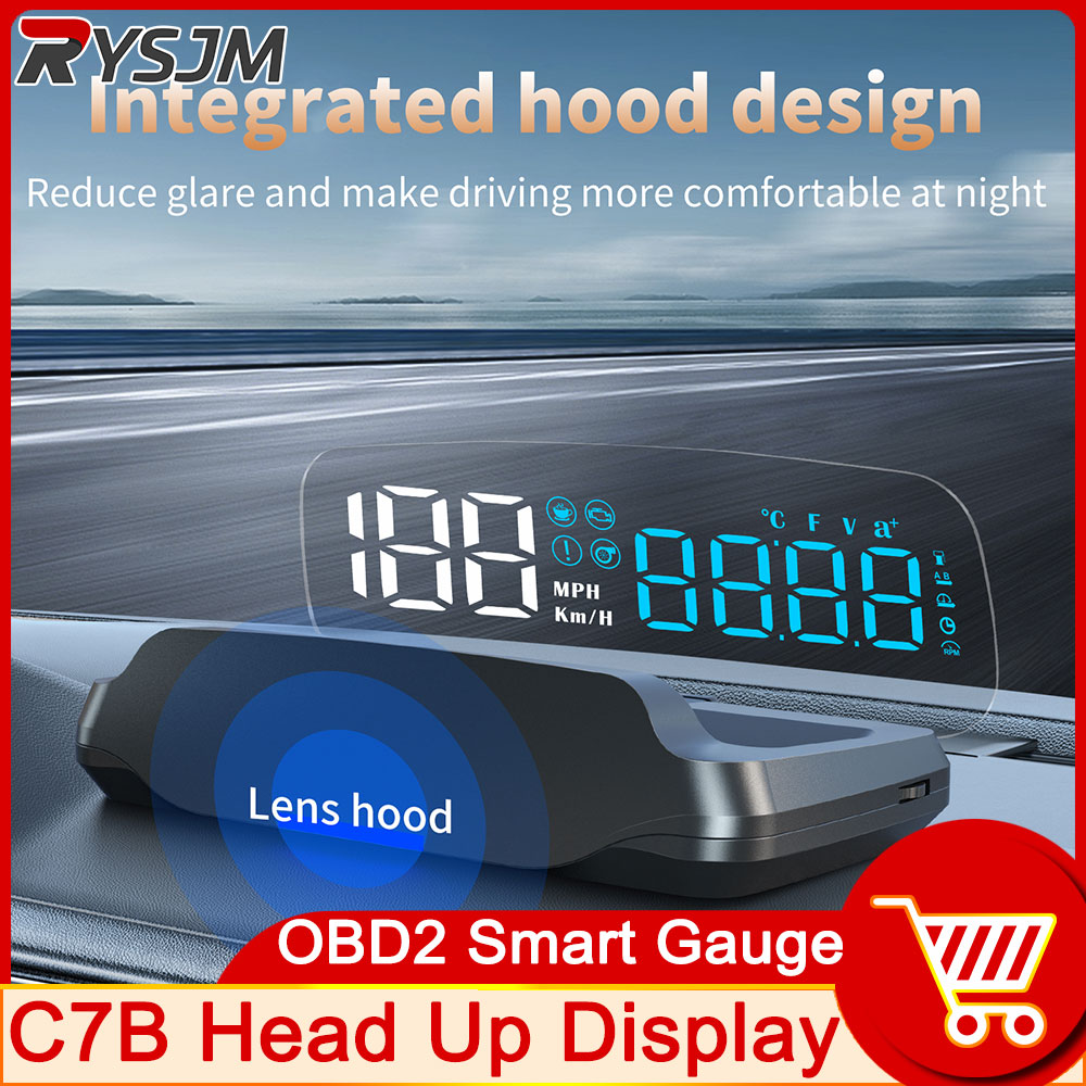 Obd2 Hud Speedometer Projector - C7B OBD2 HUD Car Head Up