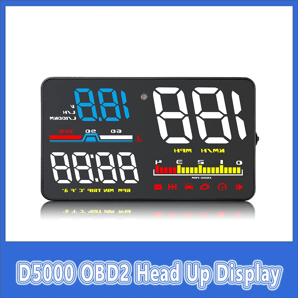 Obd2 Hud Speedometer Projector - D5000 OBD2 Diagnostic Tool Speedometer HUD