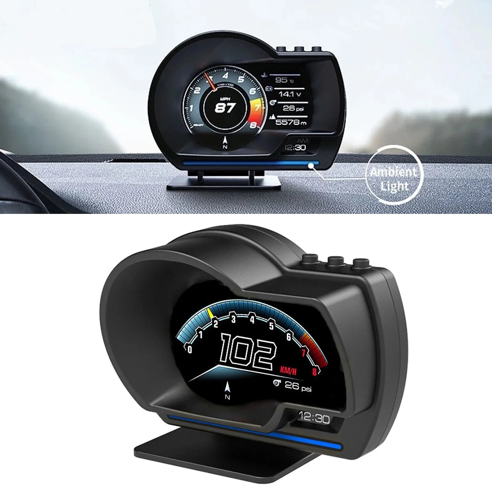 Multifunctional Universal Car  - Hud Obd2 Multi Function Alarm ulasan dan harga