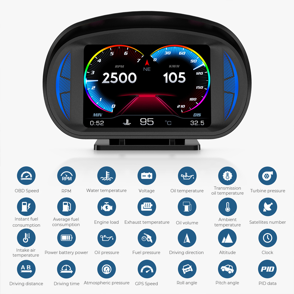 P2 OBD2 HUD Car Head Up Displa - Car Hud Head Up Display Gps ulasan dan harga