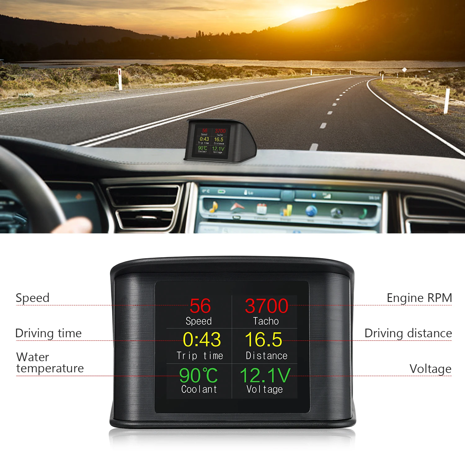 P10 for HUD Universal Speedome - Car Heads Up Display Navigation ulasan dan harga