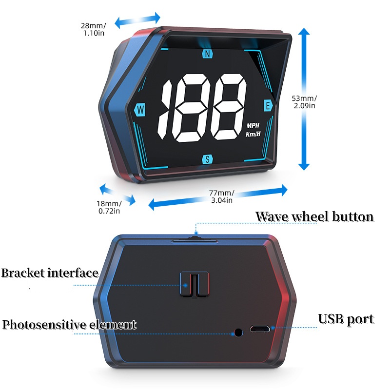 2024 New HUD GPS Speedometer U - Car Hud Head Up Display Gps ulasan dan harga