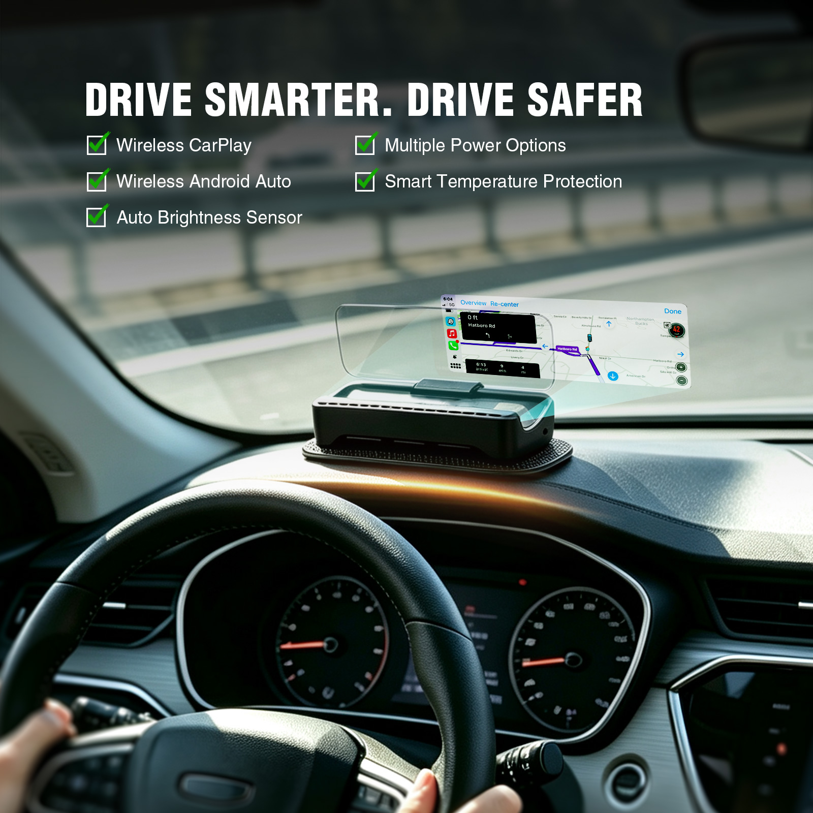 HUD Car GPS V3 Ultra HD Head-U - Car Heads Up Display Navigation ulasan dan harga