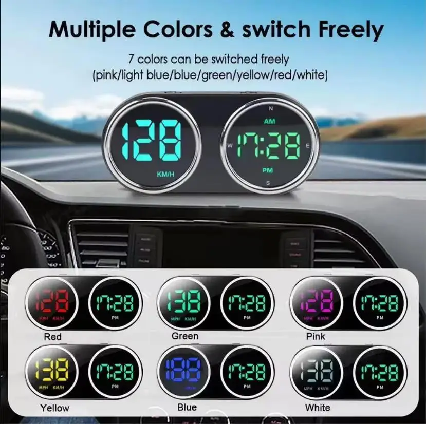 Car Motorcycle Electronic Cloc - Car Hud Head Up Display Gps ulasan dan harga
