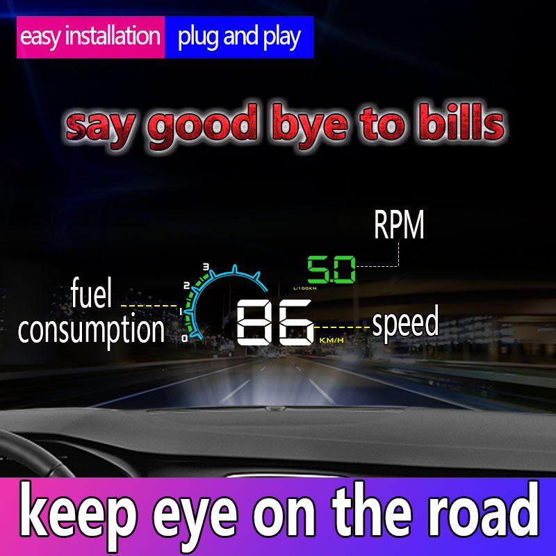 Plug Play with Multi-alarms D3 - Hud Obd2 Multi Function Alarm ulasan dan harga