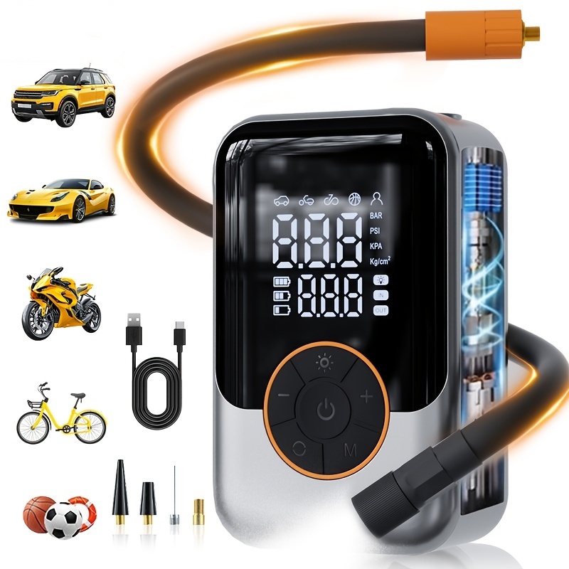 Portable Tire Inflator Air Com - Hud Display With Tire Pressure ulasan dan harga