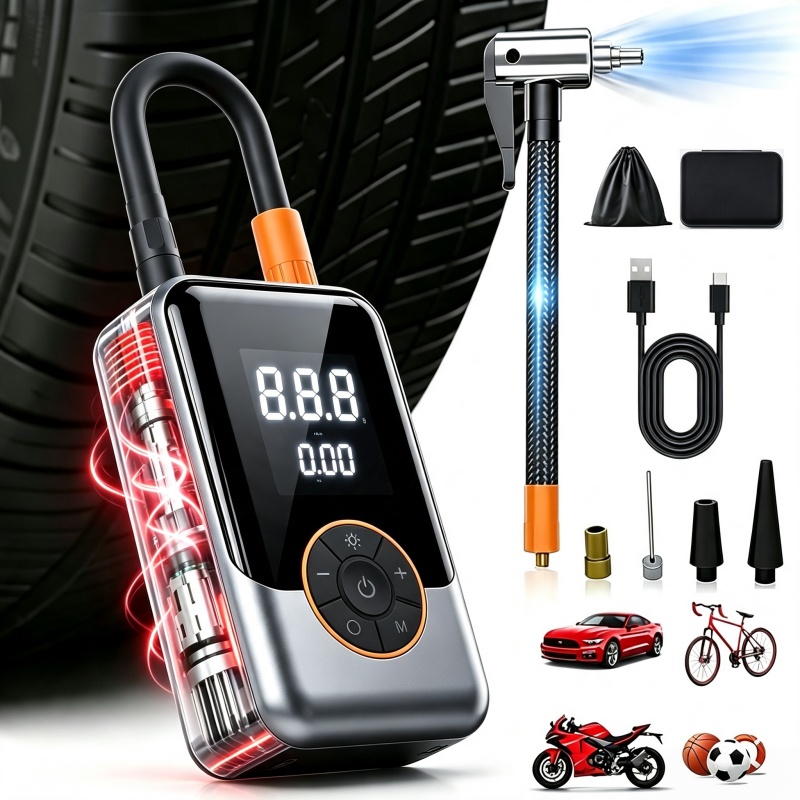 Portable Tire Inflator Air Com - Hud Display With Tire Pressure ulasan dan harga