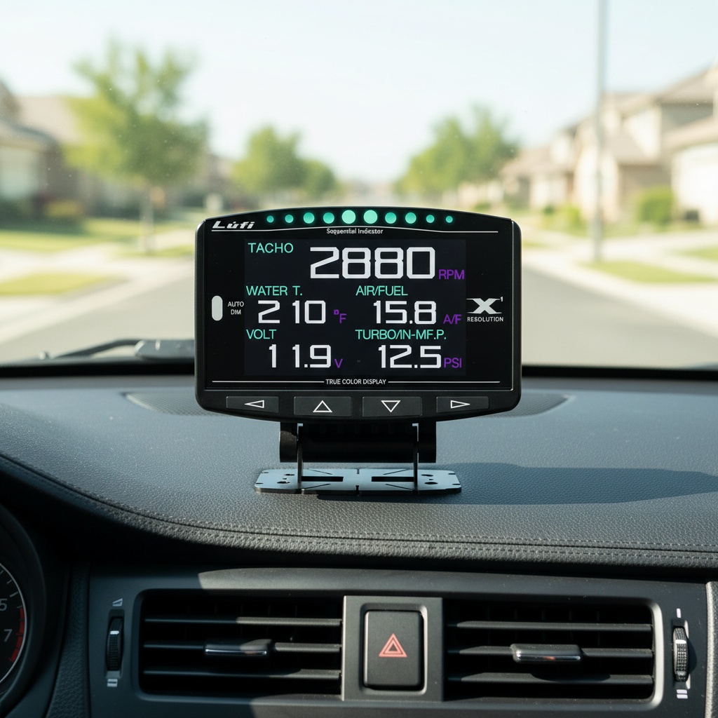 Lufi X1 OBD2 Digital Gauge Tur - Hud Display With Tire Pressure ulasan dan harga
