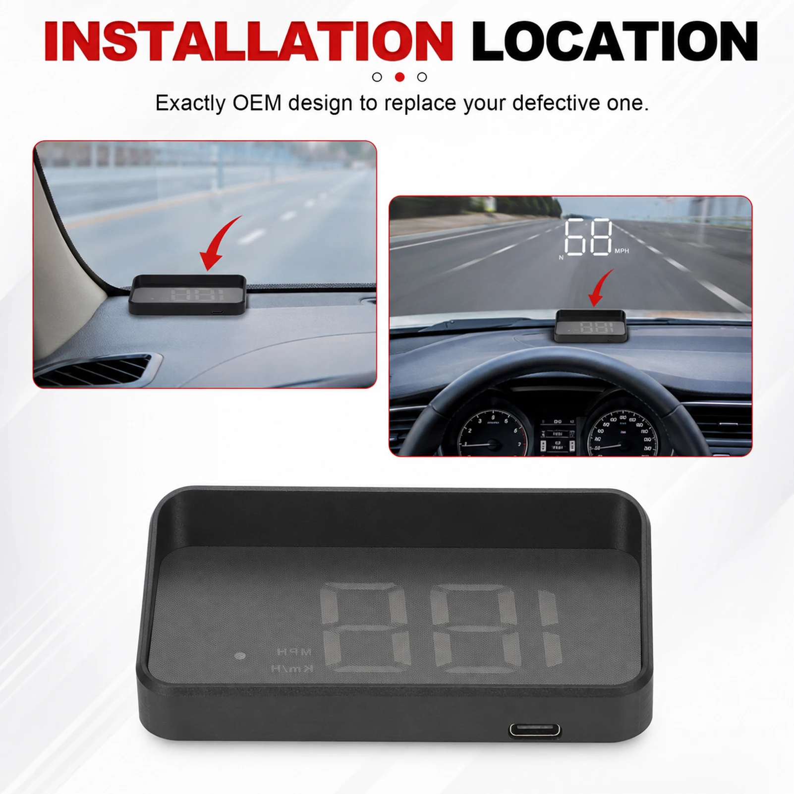 HUD Windshield Projector Car H - Hud Speedometer Digital Universal ulasan dan harga