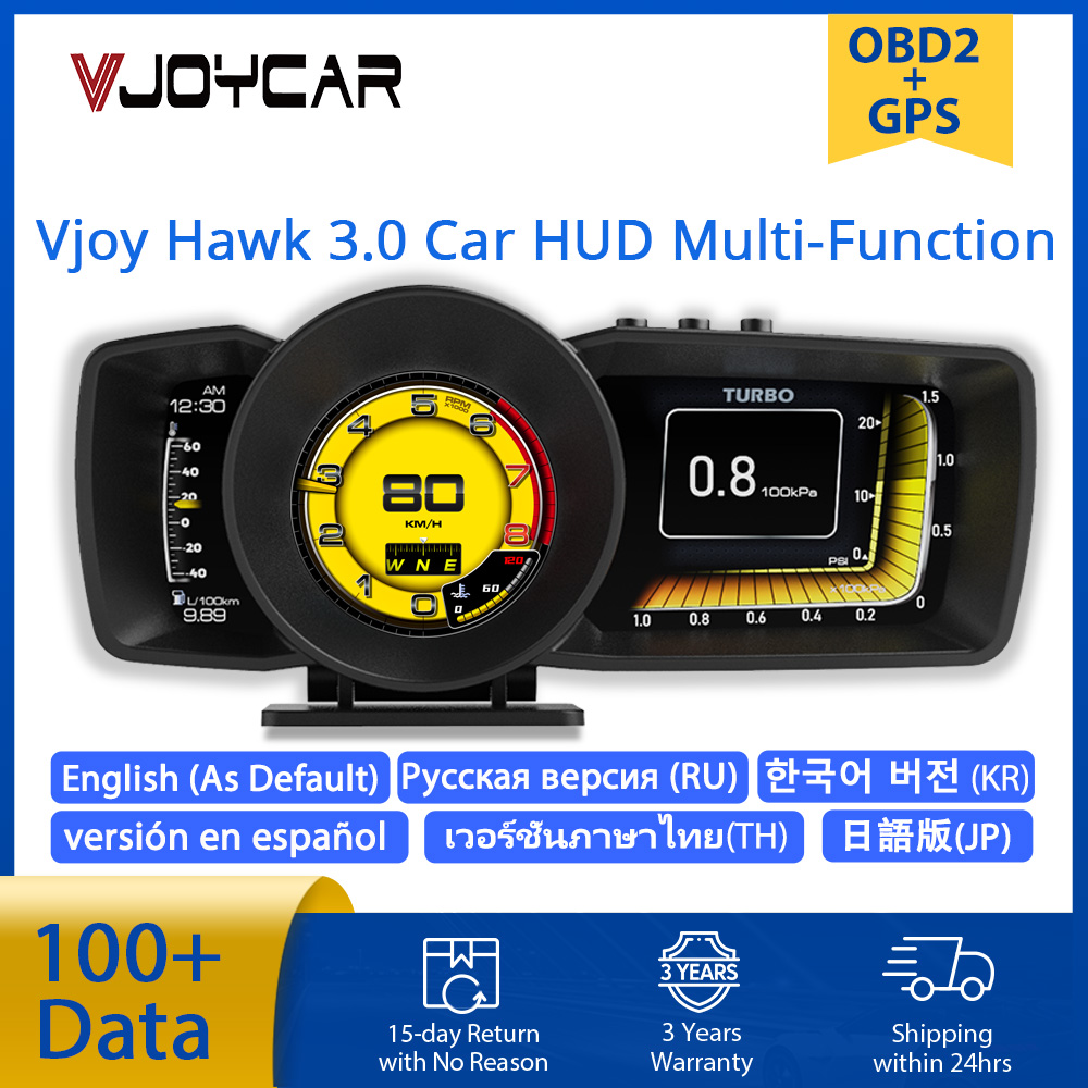Vjoy Hawk 3.0 Car HUD Multi-Fu - Hud Obd2 Multi Function Alarm ulasan dan harga