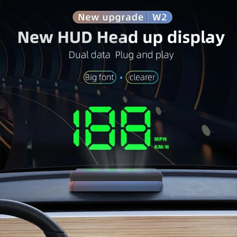 W2 Head Up Display Hood Automo - Car Hud Head Up Display Gps ulasan dan harga