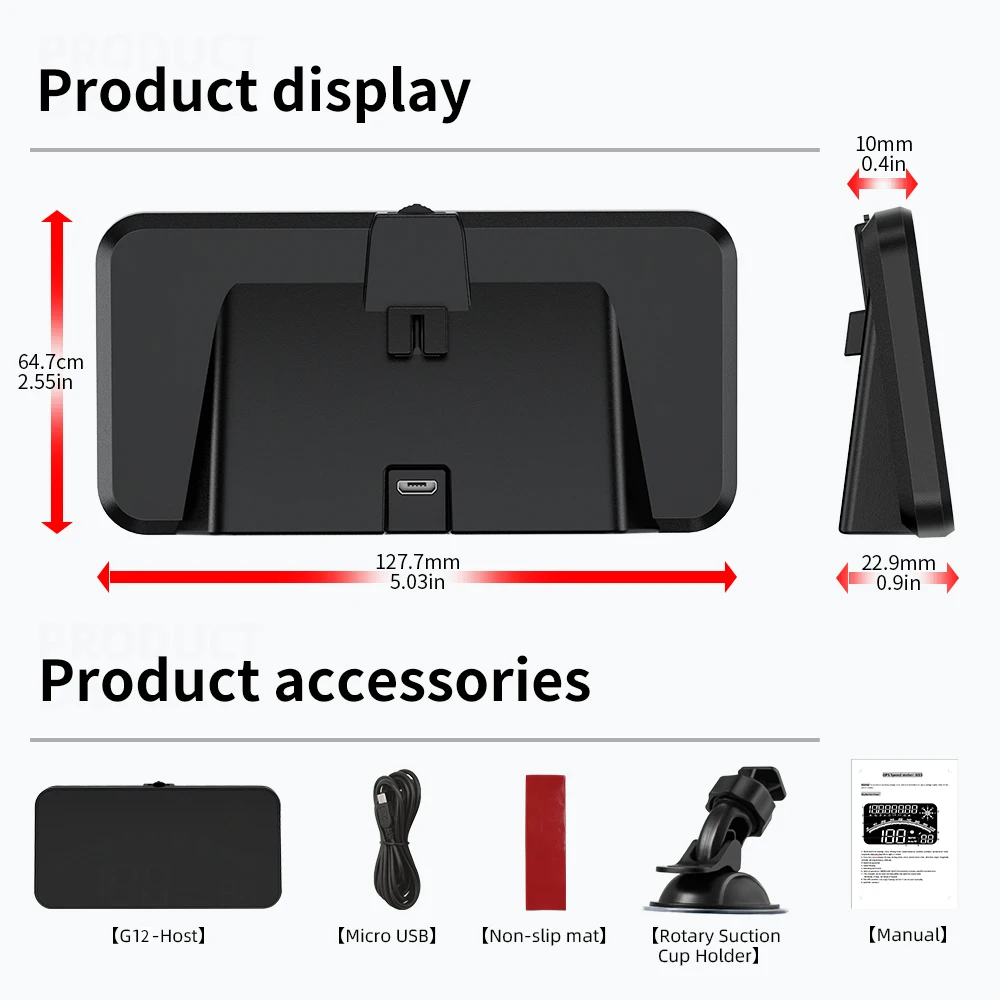 New G12 USB Plug Play GPS Head - Car Hud Head Up Display Gps ulasan dan harga