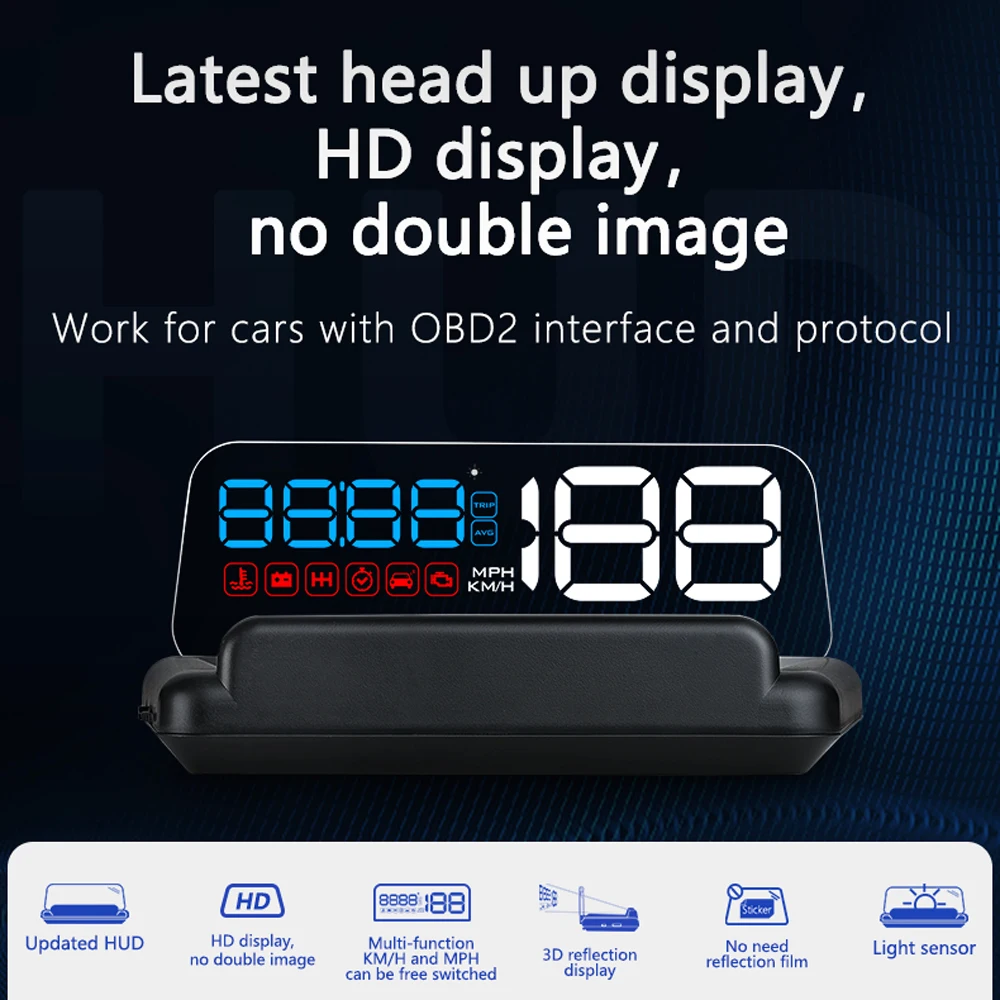NEW C500 OBD2 HUD Car Head Up  - Obd2 Hud Speedometer Projector ulasan dan harga