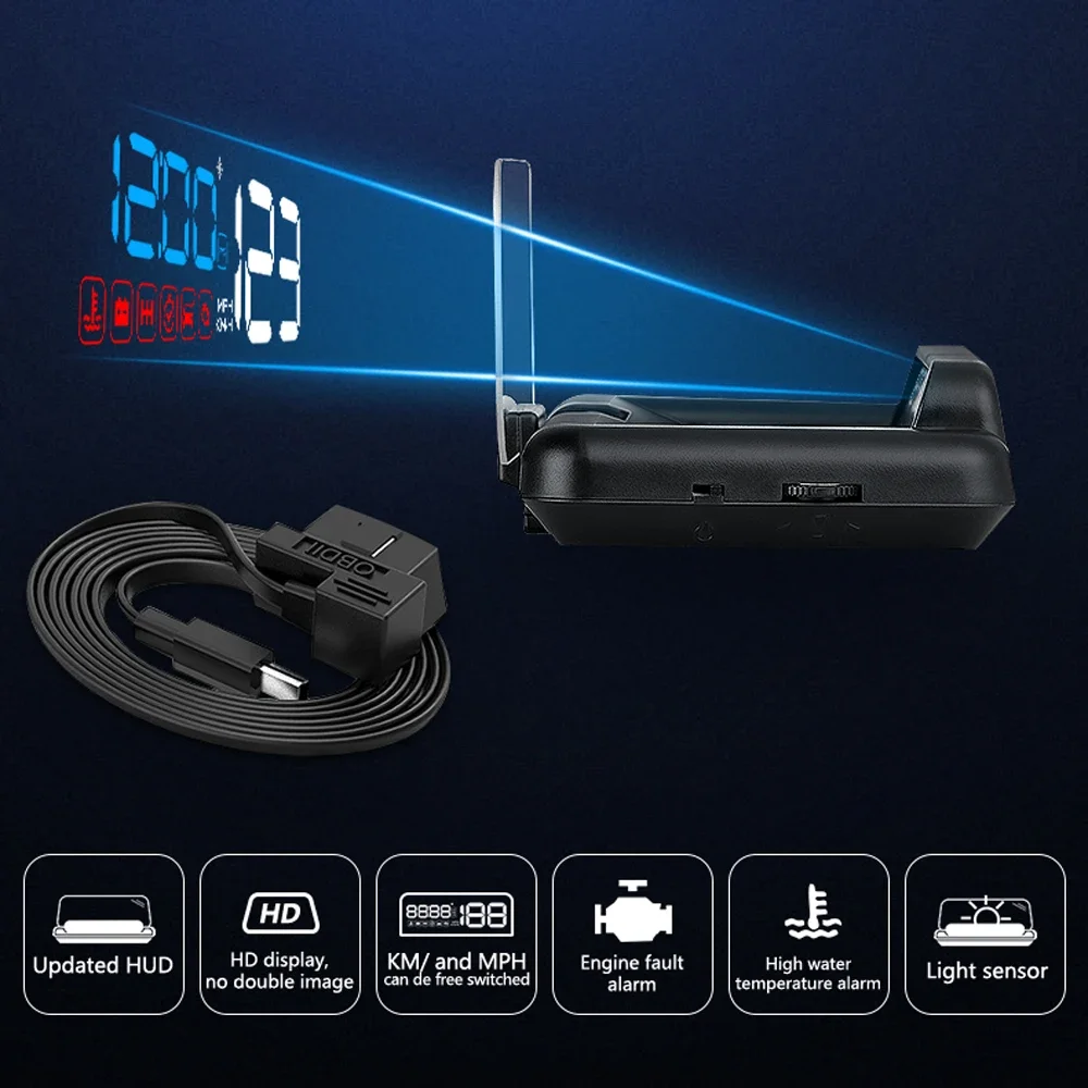 NEW C500 OBD2 HUD Car Head Up  - Obd2 Hud Speedometer Projector ulasan dan harga