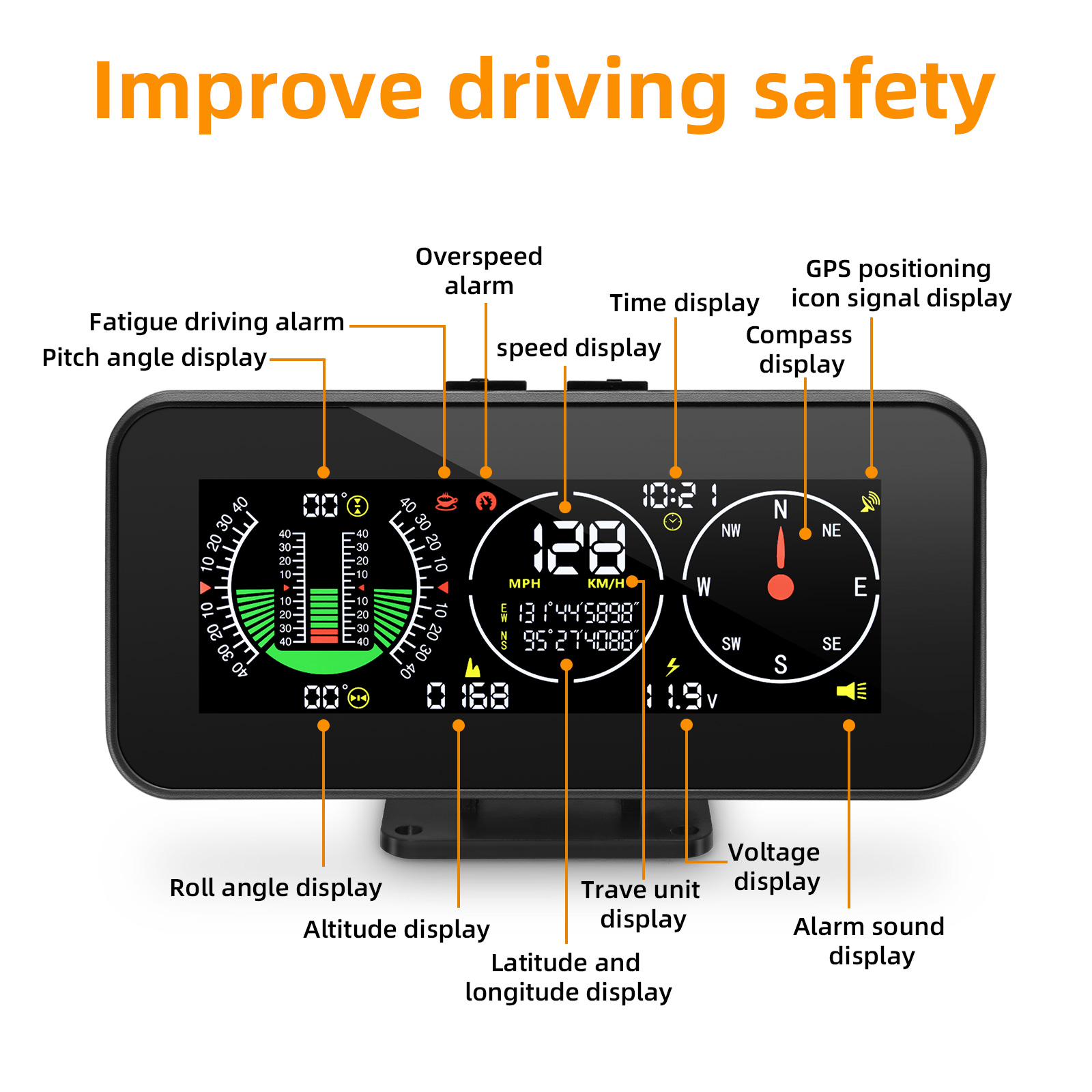 %New Smart Car HUD Head Up Dis - Car Hud Head Up Display Gps ulasan dan harga