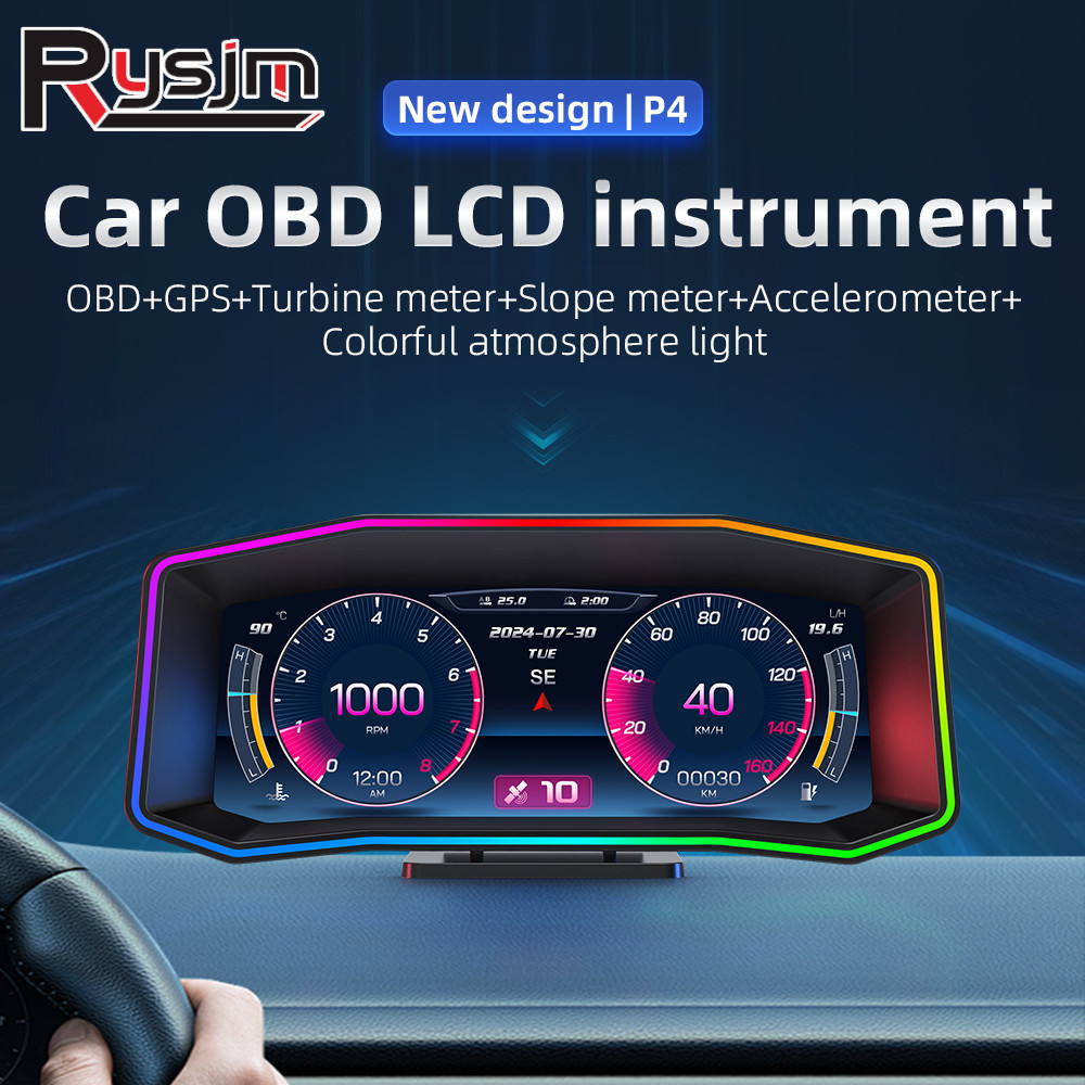 P4 HUD Gauge OBD2 GPS Head-up  - Obd2 Hud Speedometer Projector ulasan dan harga